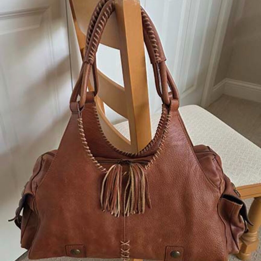Cutter & Buck Leather & Brass-Studded Duffle-19"